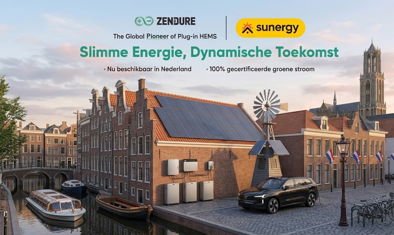 Zendure en Sunergy werken samen aan slim laden bij thuisbatterij met stekker